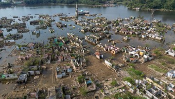 Dampak Kemarau di Lebak, Jejak Tiga Kampung di Area Bendungan Karian Kembali Terlihat