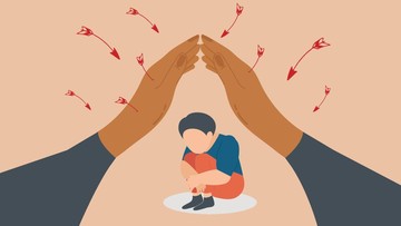 Foto: Ilustrasi kekerasan seksual terhadap anak (Denny Putra/Tim Infografis)