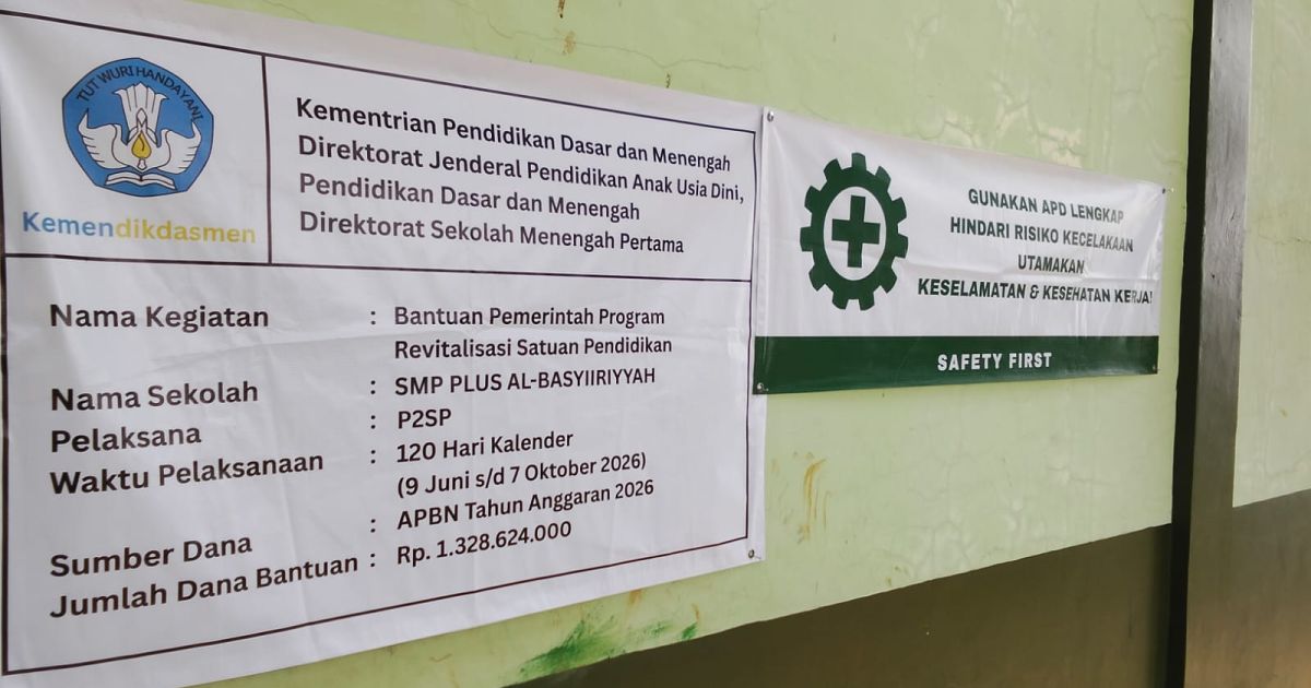 Revitalisasi SMP Al Basyiiriyyah Pangalengan Telan Rp1,3 Tak Sesuai Antara Pengakuan Klarifikasi dan Kenyataan