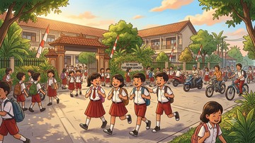 Ilustrasi sekolah. Foto: Gemini AI