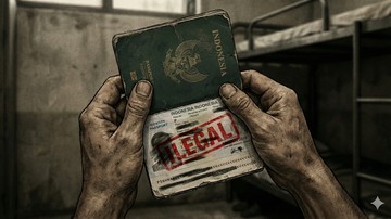 Ilustrasi PMI ilegal. Foto: (Gemini AI)