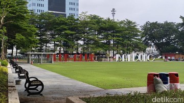Alun-alun Bandung. (Foto: Bima Bagaskara/detikJabar)