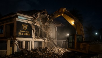 Ilustrasi perusakan rumah dinas Bea Cukai (Foto: ChatGPT)