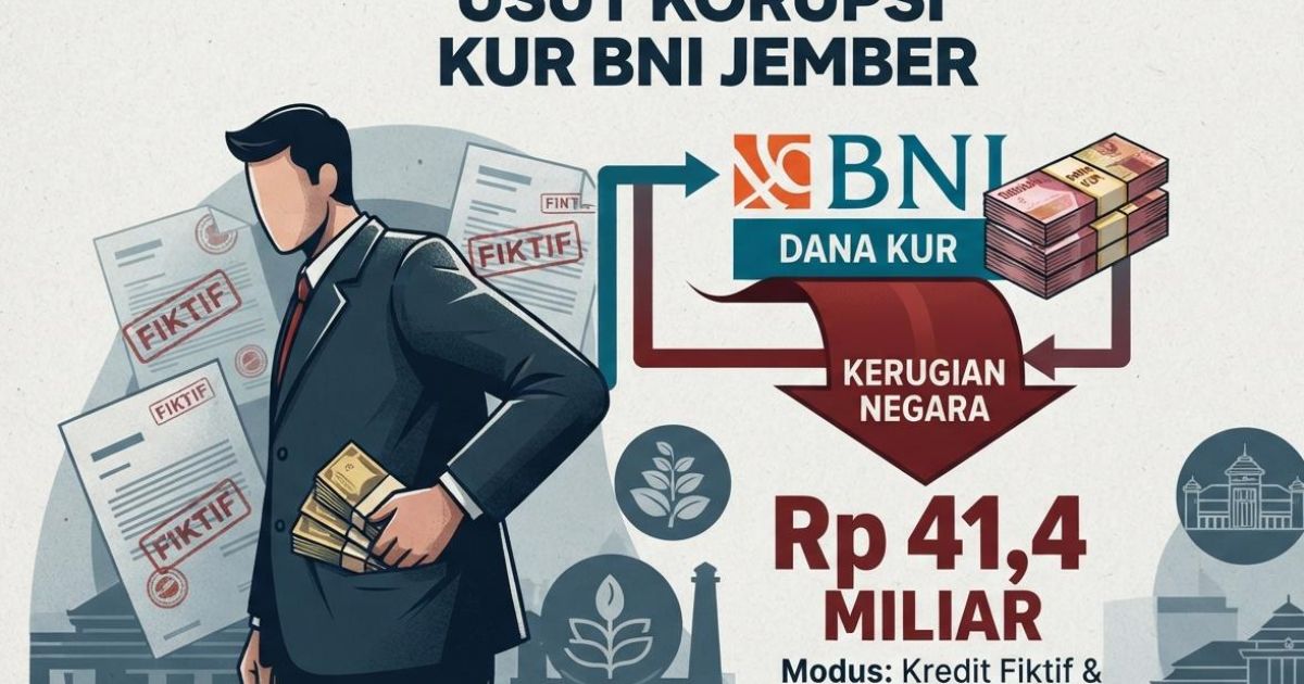 Skandal Kredit Fiktif Jember: Kejati Jatim Tetapkan Eks Pinca BNI dan Tiga Agen Swasta Sebagai Tersangka