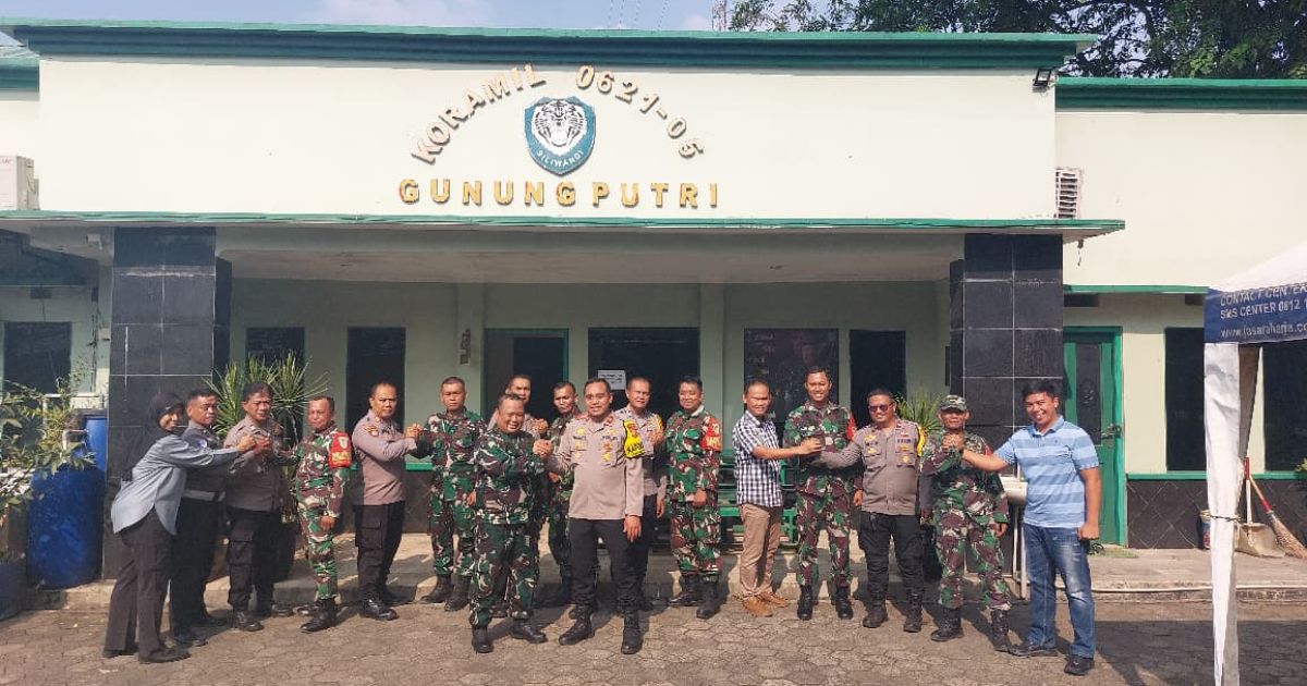 Kompol Hillal Adi Imawan Sambangi Koramil Gunung Putri, Pererat Soliditas TNI-Polri