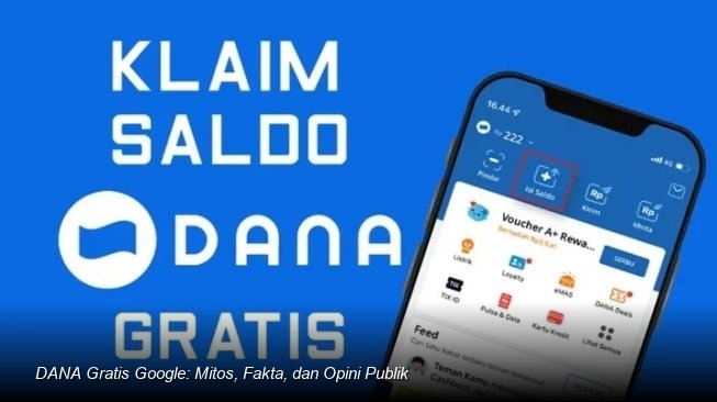 Ilustrasi seseorang memegang ponsel dengan tampilan aplikasi dompet digital dan logo Google di latar belakang.