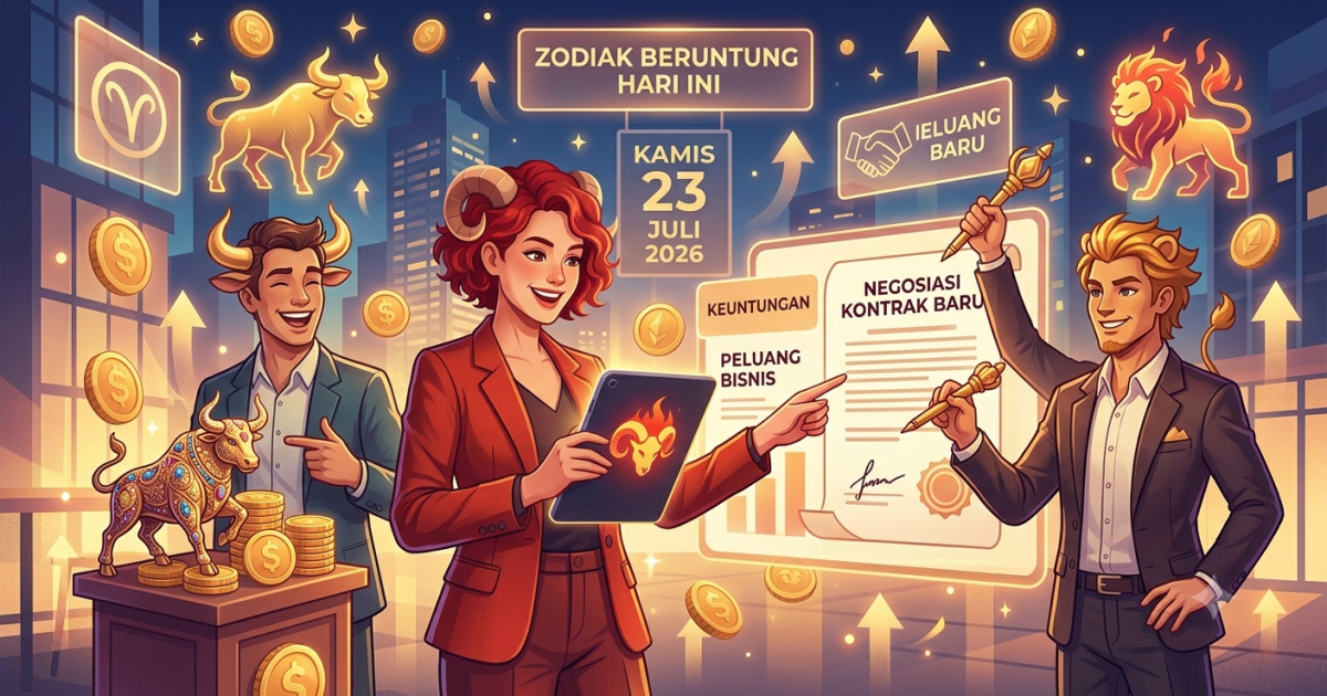 3 Zodiak yang Bakal Cuan Melimpah Hari Ini 23 Juli 2026