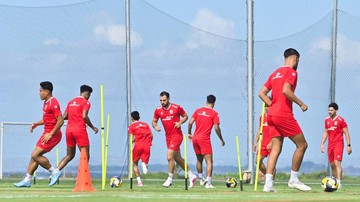 Timnas Indonesia menggelar sesi latihan (Foto: ANTARA FOTO/FIKRI YUSUF).