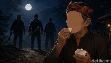 Ilustrasi dongeng melawan begal. (Foto: Olah visual menggunakan ChatGPT)