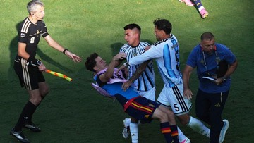 Keributan di penghujung Final Piala Dunia 2026. (Foto: IMAGN IMAGES via Reuters/JAMES LANG).