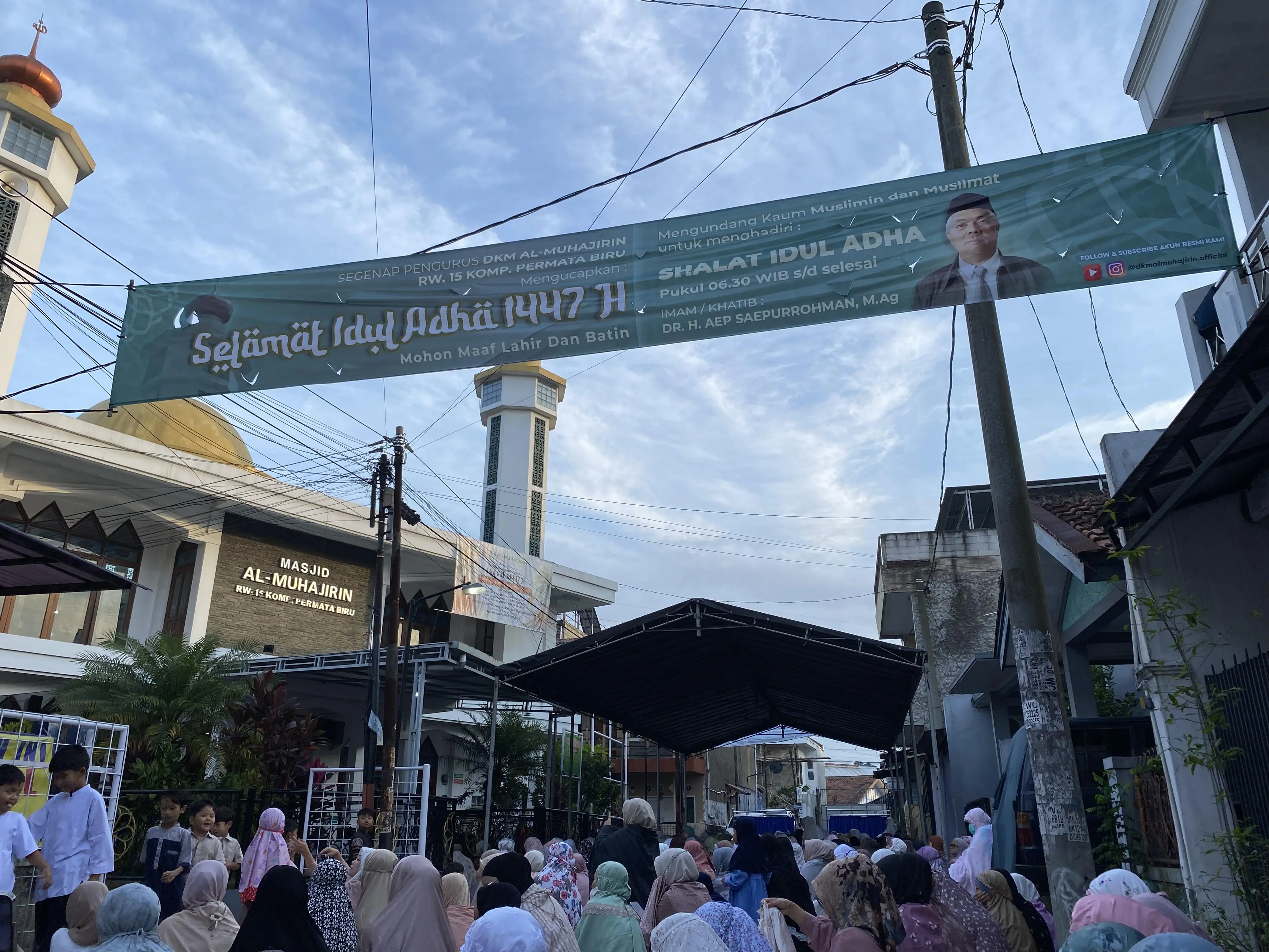 Suasana Sholat Idul Adha 2026 di Masjid Al Muhajirin Permata Biru Bandung, Berlangsung Khidmat