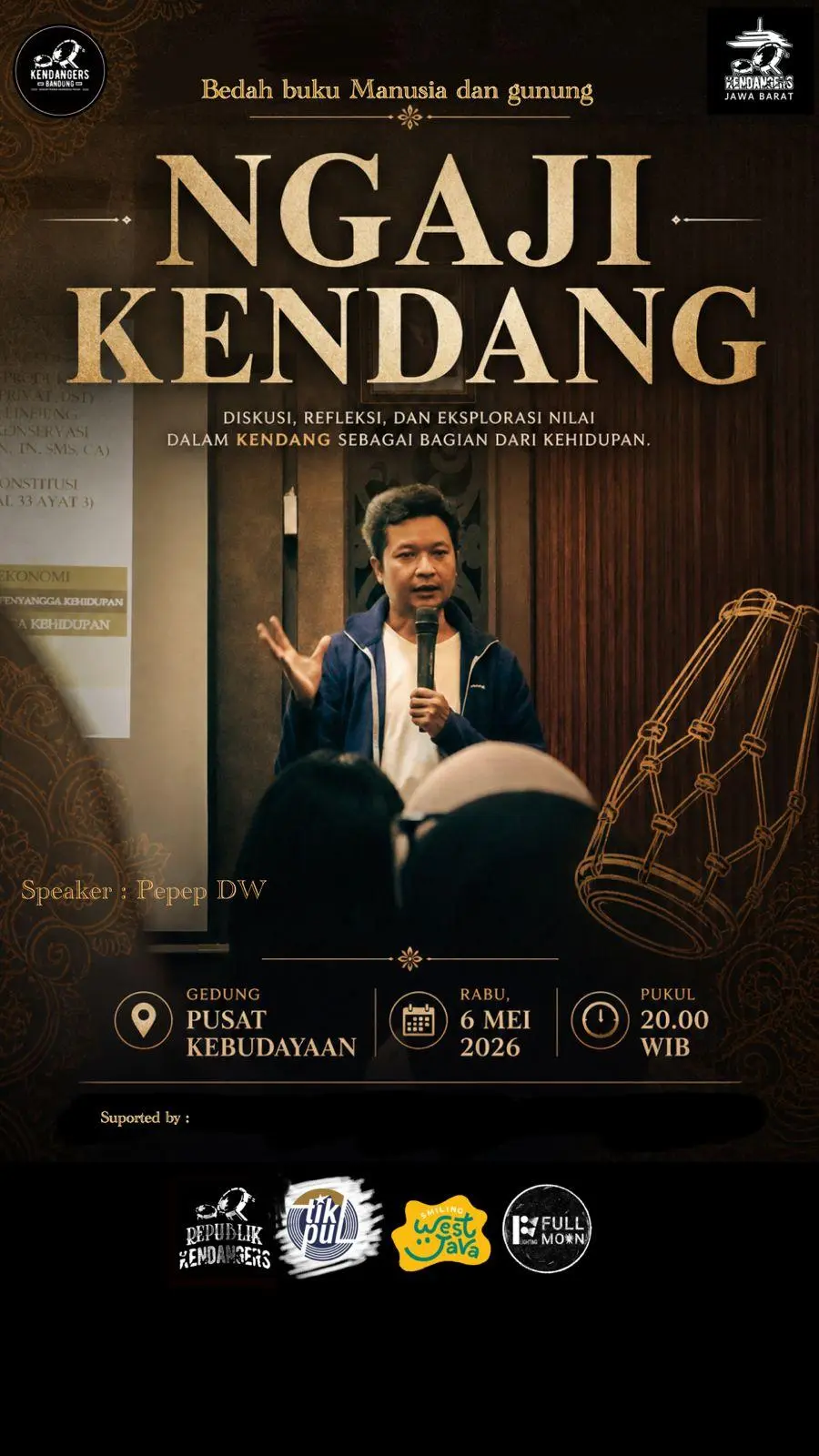 Ngaji Kendang: Bedah Buku “Manusia dan Gunung” Karya Pepep DW Jadi Ruang Refleksi Manusia, Budaya, dan Alam