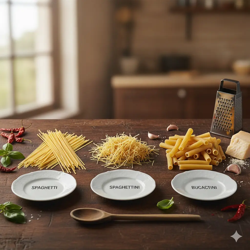 Beda Ukuran, Beda Rasa: Rahasia di Balik Spageti, Spaghettini, dan Bucatini