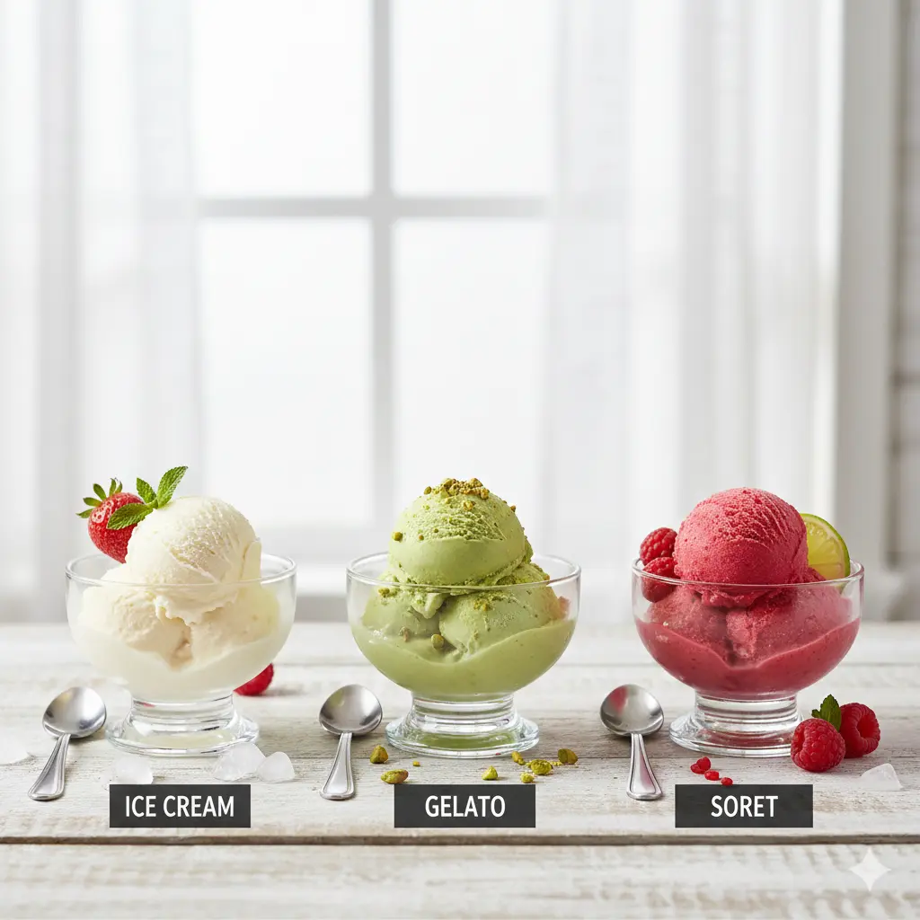 Pencinta Kuliner Wajib Tahu! Inilah Perbedaan Mendasar Ice Cream, Gelato, dan Sorbet
