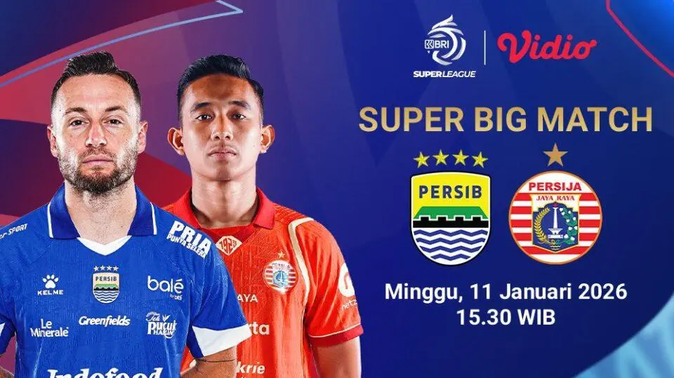 Link Live Streaming Persib vs Persija Liga Super 2026, Duel Clasico Panas Penentu Juara Paruh Musim