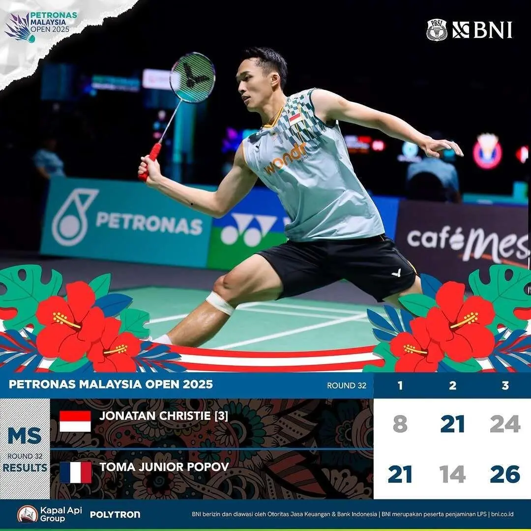 Update Semifinal Malaysia Open 2026: Tunggal Putra hingga Ganda Campuran