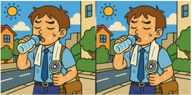 Tes Ketajaman Mata: Anak Laki-Laki Minum Air Putih! Temuakn 3 Perbedaan Pada Gambar Tersebut, Waktunya 49 Detik!