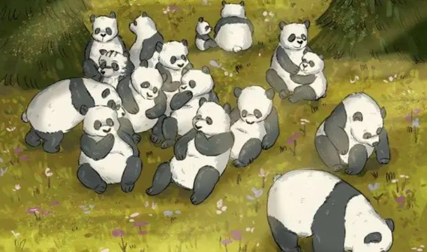 Tes IQ Ilusi Optik: Jika Kamu Jeli, Sebenarnya Ada Rakun yang Sembunyi di Antara Sekumpulan Panda, Bisakah Kamu Menemukannya?
