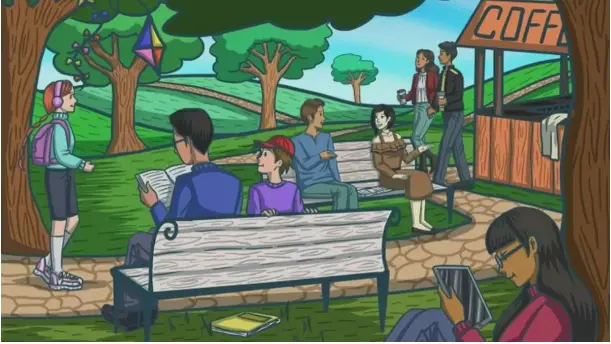 Tes IQ Ilusi Optik: Hanya 5 Detik! Bisakah Kamu Temukan Koran yang Sembunyi di Taman Ini. Berani Coba?