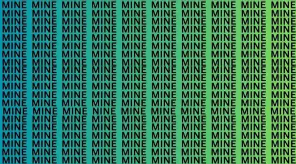 Tes IQ Ilusi Optik: Bisakah Kamu Temukan Tulisan NINE yang Tersembunyi di Antara Kata MINE dalam 5 Detik?