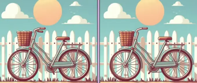 Jangan Tertipu! Ayo Bermain Teka-teki, dan Temukan 2 Perbedaan pada Gambar Sepeda Ini