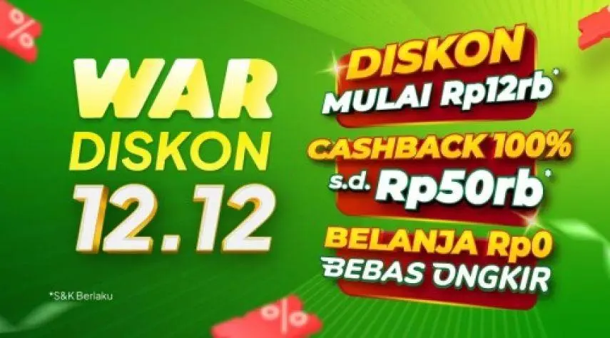 Daftar Promo 12.12 Tokopedia Harbolnas 2025: Voucher Rp1,2 Juta hingga Flash Sale Rp12.000