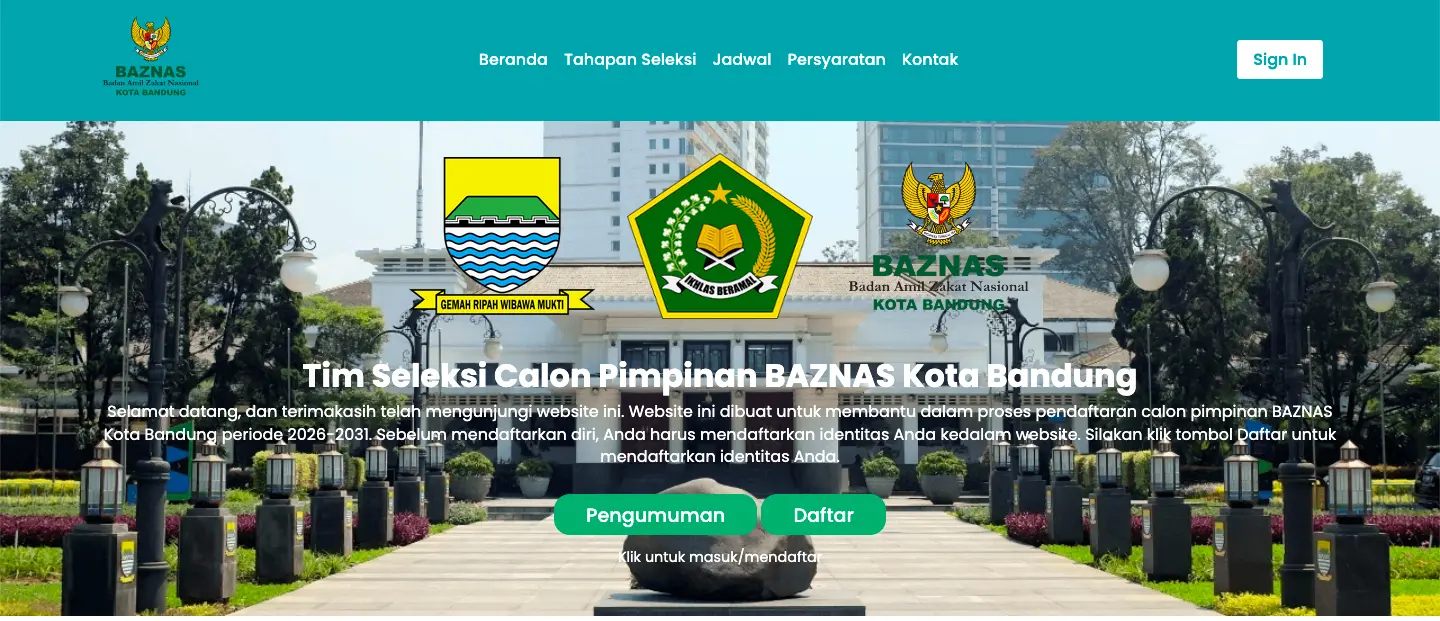 Baznas Kota Bandung Umumkan Seleksi Terbuka Pimpinan Periode 2026 - 2031, Kapan Pendaftarannya?