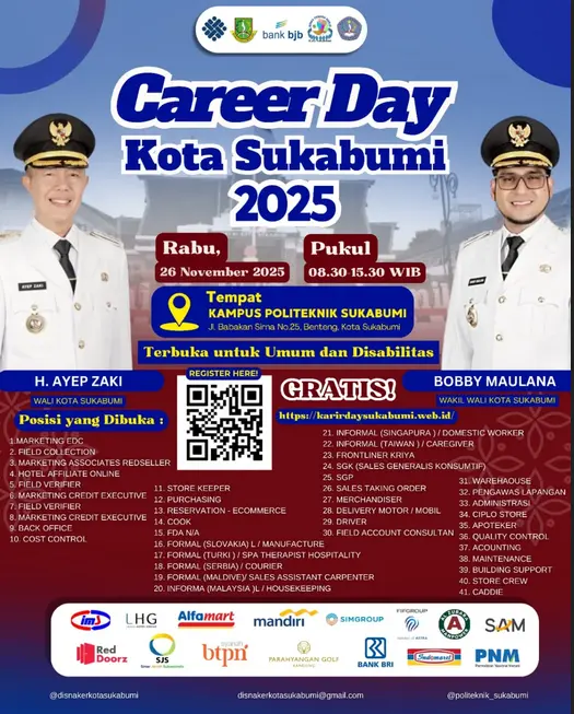 Sukabumi Buka 1.000 Lowongan Kerja, Career Day Digelar di Politeknik Sukabumi