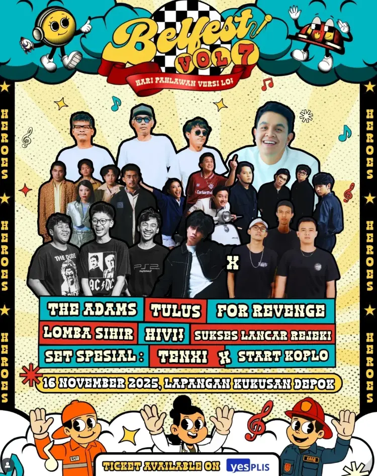 Line Up Lengkap Bela Negara Festival 2025: Tulus hingga Tenxi x Start Koplo Siap Panaskan Belfest Vol. 7