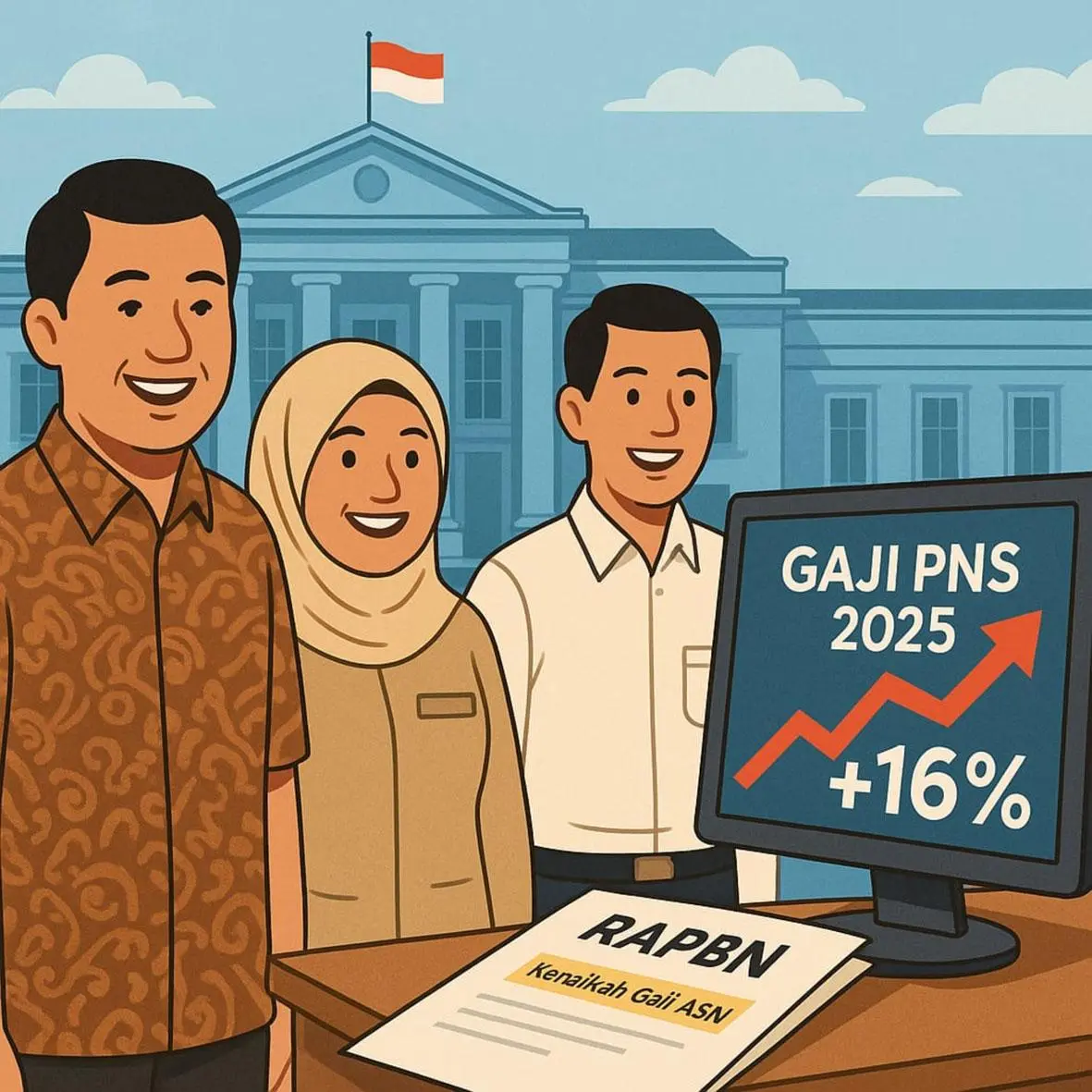 Kenaikan Gaji PNS 2025 Picu Pertumbuhan Ekonomi, Pemerintah Tetap Waspadai Beban Fiskal
