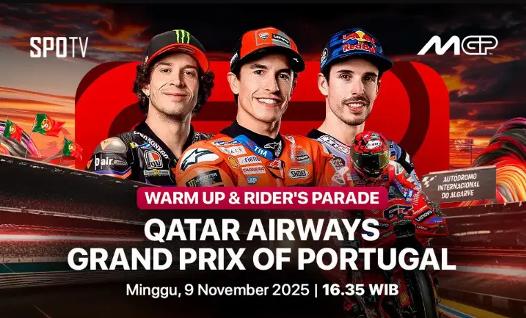 Jadwal MotoGP Portugal 2025 Malam Ini: Cek Jam Tayang di Trans7 dan Vidio