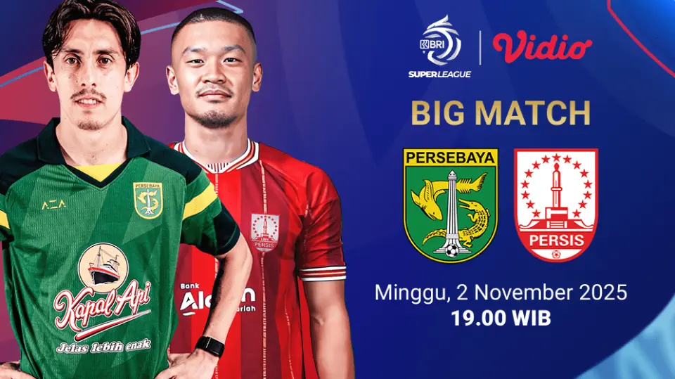 Link Live Streaming Persebaya vs Persis Matchday 11 Super League 2025, Kick Off 19.00 WIB