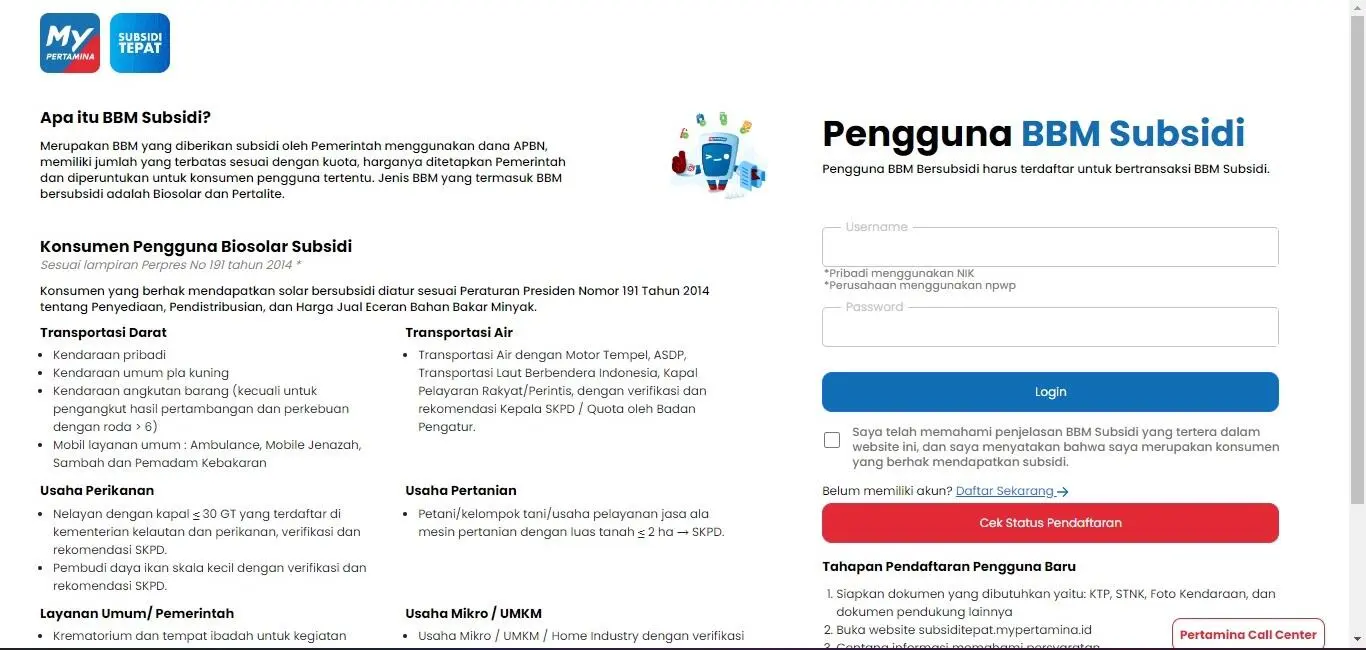 Cara Mudah Daftar Barcode Pertamina Lewat Website Subsidi Tepat MyPertamina