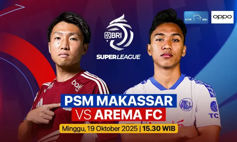 Link Live Streaming PSM vs Arema FC di BRI Super League Pekan ke-9 Hari Ini, Kick Off 15.30 WIB