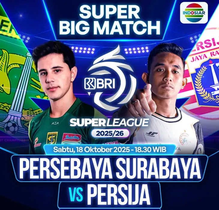 Live Live Streaming Persebaya vs Persija Malam Ini di Liga Super 2025/2026, Kickoff 19.00 WIB