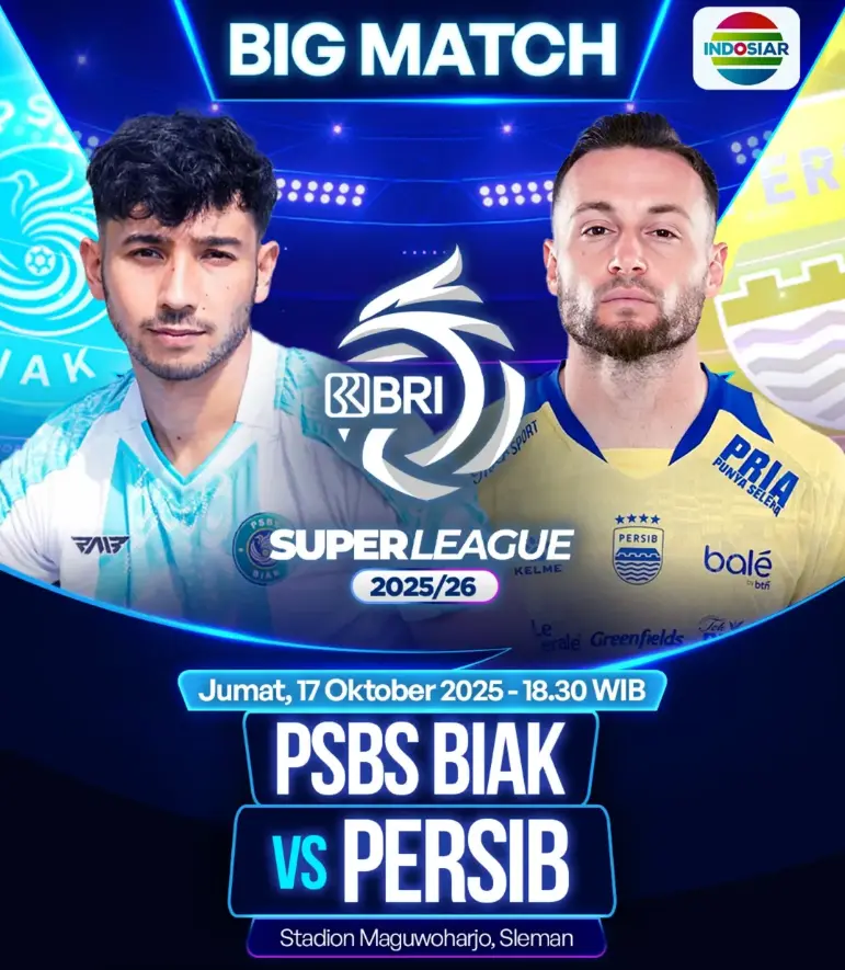 Link Live Streaming PSBS vs Persib Bandung Malam Ini: Saksikan Duel Pekan 9 Liga 1 Super League 2025/2026