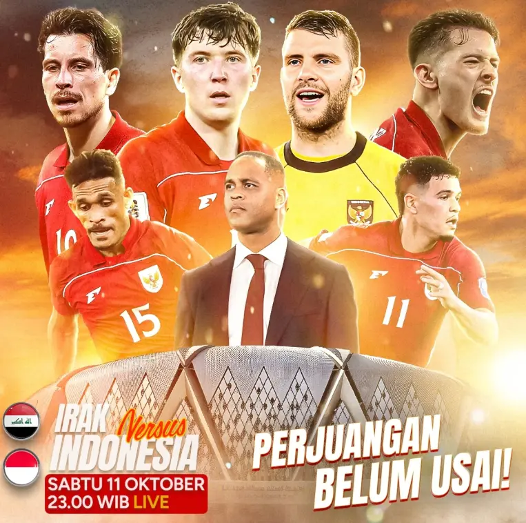 Link Live Streaming Timnas Indonesia vs Irak, Laga Penentu Nasib Garuda di Ronde 4 Kualifikasi Piala Dunia 2026