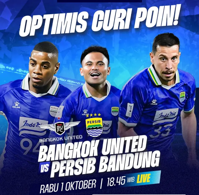 Link Live Streaming Bangkok United vs Persib Bandung di ACL Two 2025 Malam Ini, Kick Off 19.15 WIB