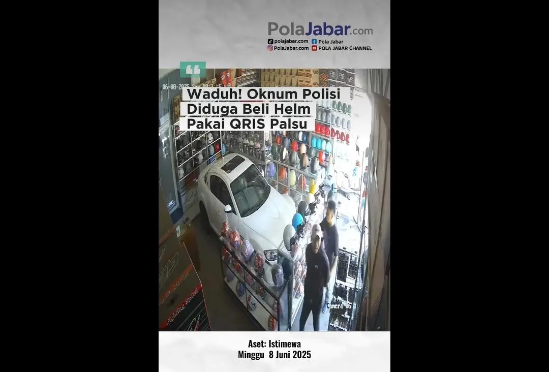 Waduh! Oknum Polisi Diduga Beli Helm Pakai Qris Palsu
